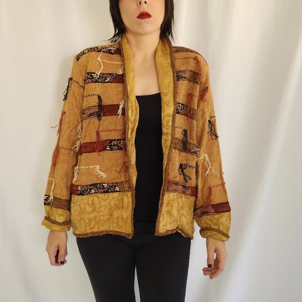 90s Funky Yellow‎ Cardigan